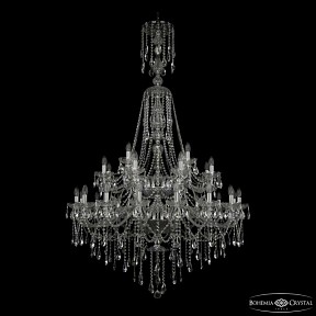 Подвесная люстра Bohemia Ivele Crystal 1415 никель арт. 1415/16+8+4/400/XL-185/2d Ni