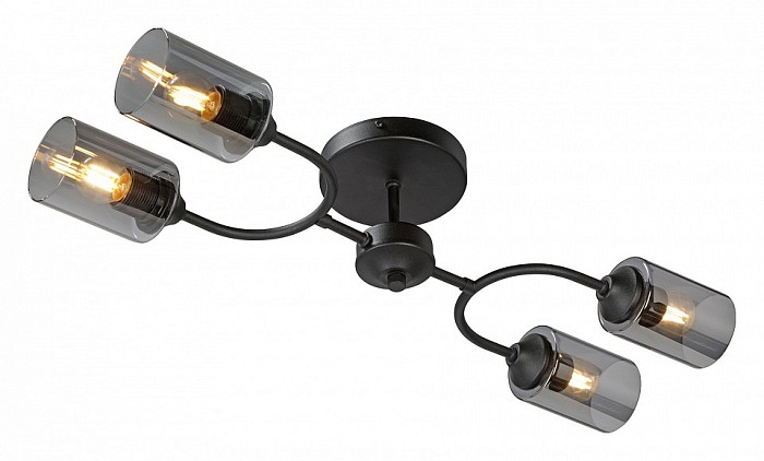 Потолочная люстра Vitaluce V2823 черный арт. V2823-1/4PL