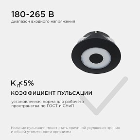 Накладной светильник Apeyron Electrics  черный арт. 31-07