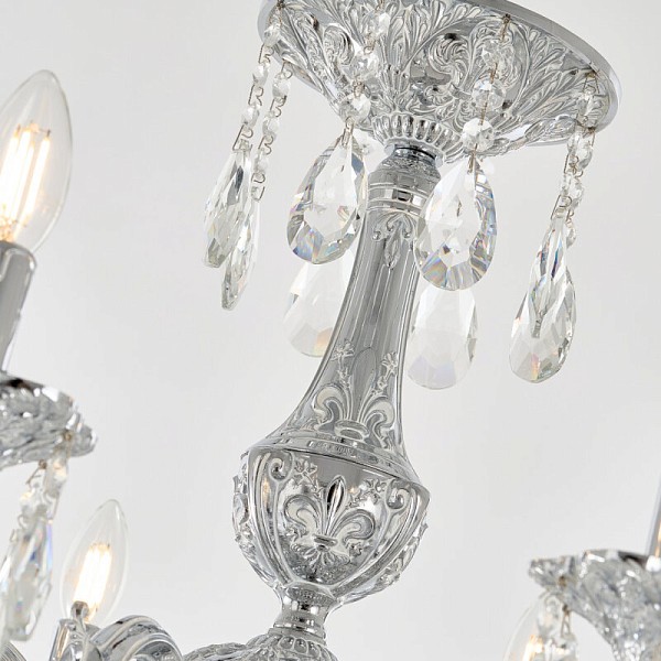 Подвесная люстра Bohemia Ivele Crystal AL7801 никель арт. AL78101/8/250 B NW