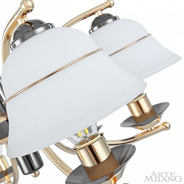 Подвесная люстра Arte Milano Florentia-1240 золото арт. 301240/6 Bk/Gd