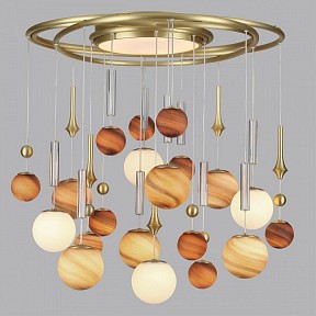 Подвесная люстра Odeon Light Callisto латунь арт. 5457/21C