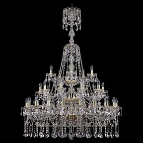 Подвесная люстра Bohemia Ivele Crystal 1413 золото арт. 1413/20+10+5/400/XL-158/3d/G