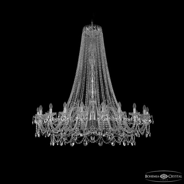 Подвесная люстра Bohemia Ivele Crystal 1411 никель арт. 1411/20/530/h-157 Ni