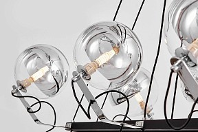 Подвесная люстра LUMINA DECO MARSEO металл арт. LDP 9110-8-PR BK+CHR