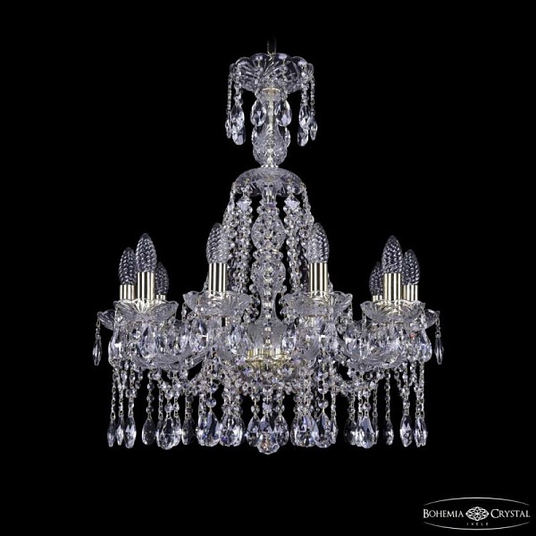 Подвесная люстра Bohemia Ivele Crystal 1413 золото арт. 1413/10/200/XL-66 G