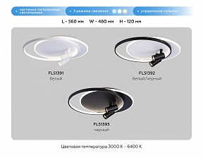 Накладной светильник Ambrella Light FL белый арт. FL51391