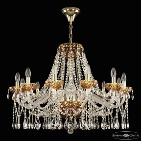 Подвесная люстра Bohemia Ivele Crystal 5413 золото арт. 5413/12/300 G Amber/M-1F
