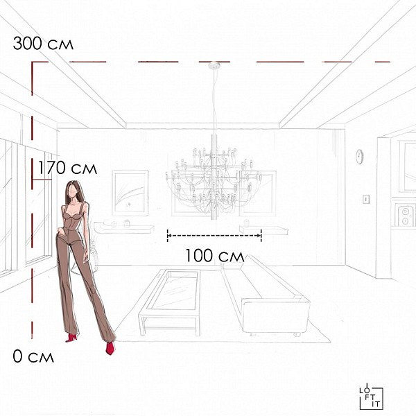 Подвесная люстра Loft it Gino белый арт. 10196/1000 White