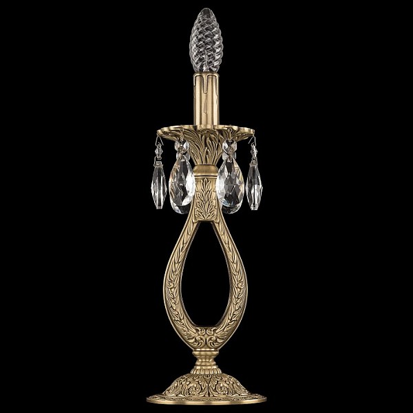 Настольная лампа декоративная Bohemia Ivele Crystal 7200 бронза арт. 72300l/1-33 FP
