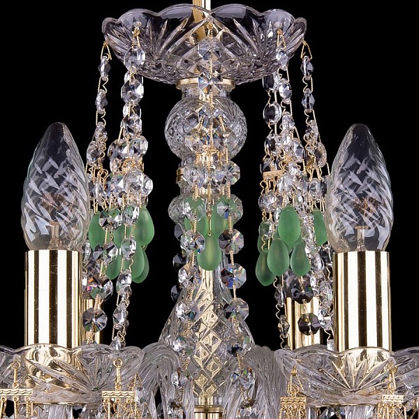 Подвесная люстра Bohemia Ivele Crystal 1410 золото арт. 1410/8/160/G/V5001