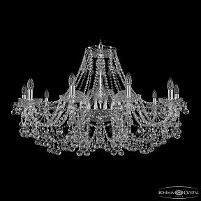 Подвесная люстра Bohemia Ivele Crystal 1409 никель арт. 1409/10/360 Ni