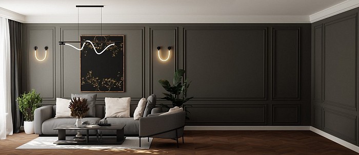 Накладной светильник LIGHTERA Tura черный арт. LE103W-93BB STAINLESS