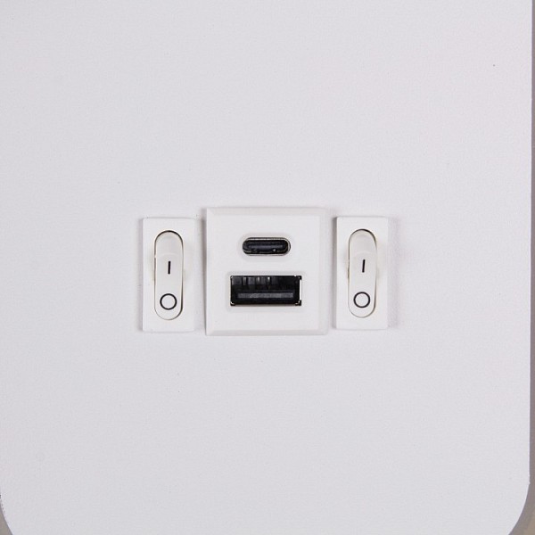 Бра Reluce 86204 белый арт. 86204-9.2-001KT LED12W+USB WT