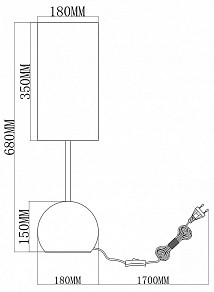 Настольная лампа декоративная Moderli Flint золото арт. V11589-1T