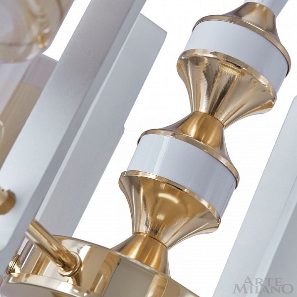 Подвесная люстра Arte Milano Florentia-6087 белый арт. 306087/8 Wh/Gd