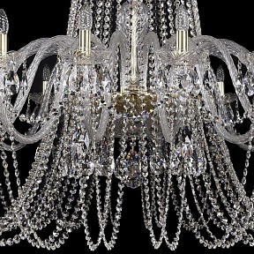 Подвесная люстра Bohemia Ivele Crystal 1402 золото арт. 1402/20/530/h-164/G