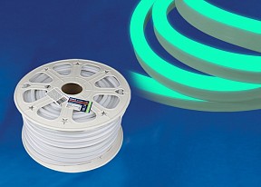 Лента светодиодная Uniel ULS-N21-2835 белый арт. ULS-N21-2835-120LED/m-8mm-IP67-220V-8W/m-50M-GREEN бобина