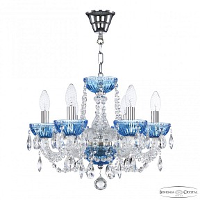 Подвесная люстра Bohemia Ivele Crystal 5402 никель арт. 5402/6/141 Ni Aquamarine/M-1G