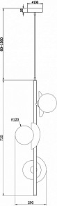 Подвесная люстра Freya Sepia черный арт. FR5391PL-03CFL