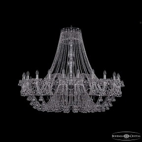 Подвесная люстра Bohemia Ivele Crystal 1409 никель арт. 1409/24/530 Ni