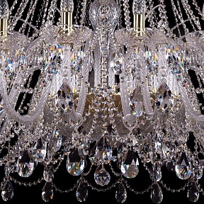 Подвесная люстра Bohemia Ivele Crystal 1411 золото арт. 1411/24/530/G