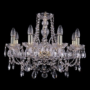 Подвесная люстра Bohemia Ivele Crystal 1411 золото арт. 1411/8/195/G