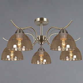 Люстра на штанге ILLUMICO AREZZO бронза арт. IL0733-5CSQ-25 AB AREZZO
