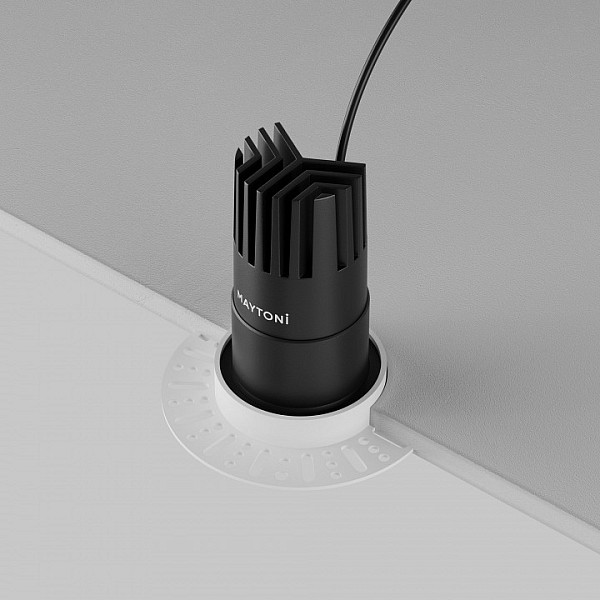 Встраиваемый светильник Maytoni Dip черный арт. DL120-10W-2.7K-TRS-B