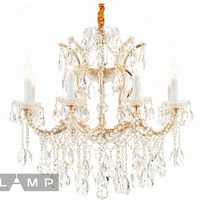 Подвесная люстра iLamp Diamond золото арт. 6071-8 GD+CL