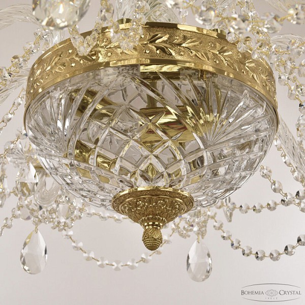 Подвесная люстра Bohemia Ivele Crystal 1451 золото арт. 1451/8/160/250 G