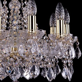 Подвесная люстра Bohemia Ivele Crystal 1413 золото арт. 1413/10/165/G/Leafs