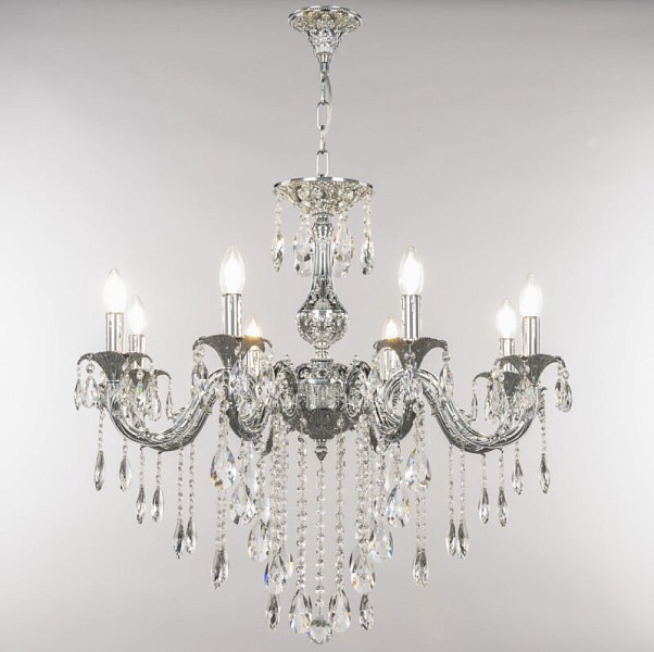 Подвесная люстра Bohemia Ivele Crystal AL7901 никель арт. AL79101/8/250 B Ni