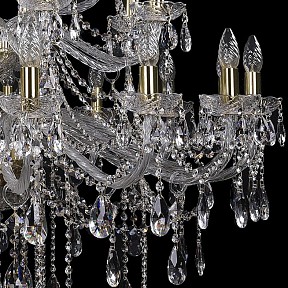 Подвесная люстра Bohemia Ivele Crystal 1415 золото арт. 1415/16+8+4/400/XL-185/2d/G
