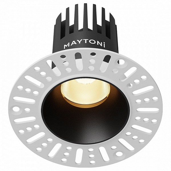 Встраиваемый светильник Maytoni Dip черный арт. DL119-10W-2.7K-TRS-B