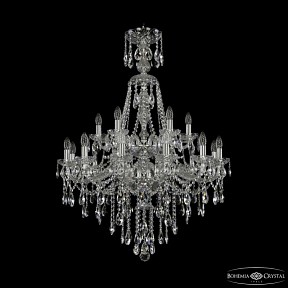 Подвесная люстра Bohemia Ivele Crystal 1415 никель арт. 1415/12+6/300/XL-114/2d Ni