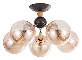 Люстра на штанге Arte Lamp Boston черный арт. A4485PL-5BK