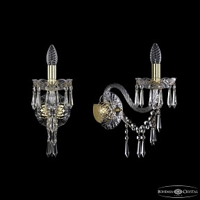 Бра Bohemia Ivele Crystal 1403 золото арт. 1403B/1/195/XL G