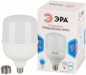 Лампа светодиодная Эра Стандарт белый арт. LED POWER T140-65W-4000-E27/E40