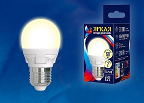 Лампа светодиодная Uniel Palazzo  арт. LED-G45 7W/WW/E27/FR PLP01WH картон