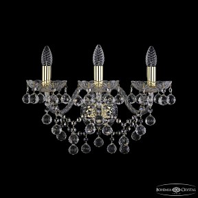 Бра Bohemia Ivele Crystal 1409 золото арт. 1409B/3/195/XL G