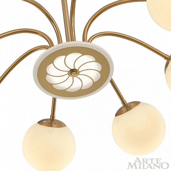 Люстра на штанге Arte Milano Neapolis-71069 золото арт. 271069/8 GD