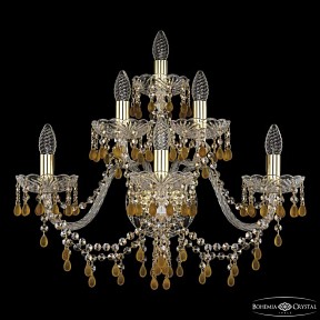 Бра Bohemia Ivele Crystal 1410 золото арт. 1410B/3+2+1/240/XL G V1003 R721