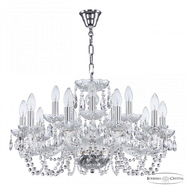 Подвесная люстра Bohemia Ivele Crystal 119 никель арт. 119/10+5/240 Ni