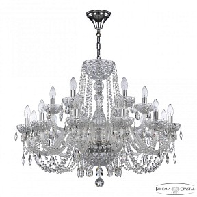 Подвесная люстра Bohemia Ivele Crystal 5402 никель арт. 5402/12+6/300 Ni Clear/M-1F
