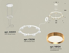 Подвесная люстра Ambrella Light XR белый арт. XR92031502