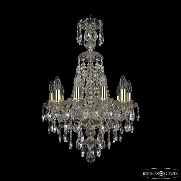 Подвесная люстра Bohemia Ivele Crystal 1415 золото арт. 1415/10/141/XL-66 G