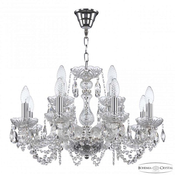 Подвесная люстра Bohemia Ivele Crystal 119 никель арт. 119/8+4/200 Ni