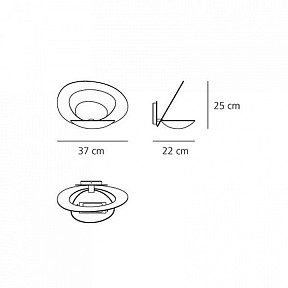 Накладной светильник Artemide  золото арт. 1240020A
