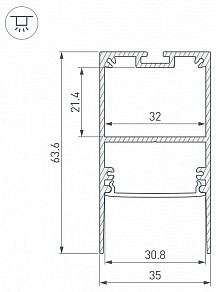 Профиль Arlight SL-COMFORT серый арт. 033277